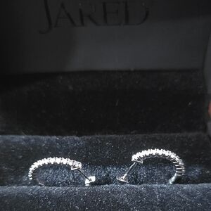 Jared Silver Hoop Earrings